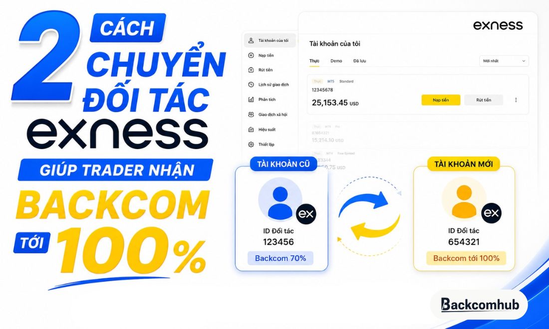 2 Cách Chuyển Đối Tác Exness Giúp Trader Nhận Backcom Tới 100%