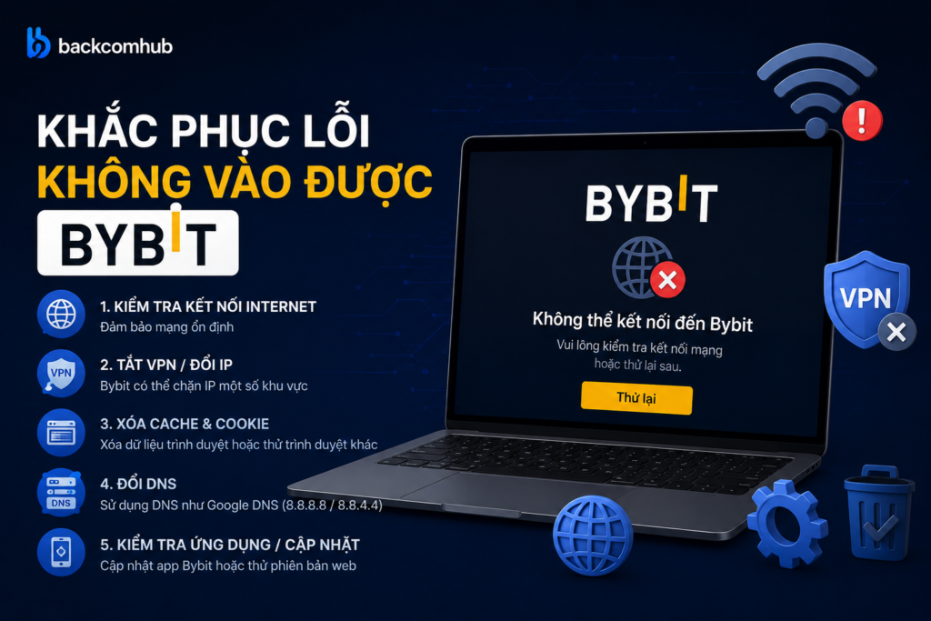 Khắc phục lỗi không vào được Bybit: 10 cách xử lý nhanh và hiệu quả năm 2026 Khắc phục lỗi không vào được Bybit: 10 cách xử lý nhanh và hiệu quả năm 2026