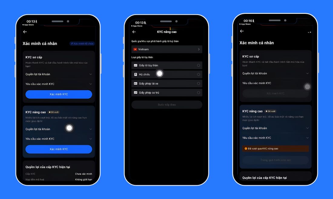 Thực hiện nốt các bước trên để hoàn tất quy trình KYC tài khoản Mexc mới 