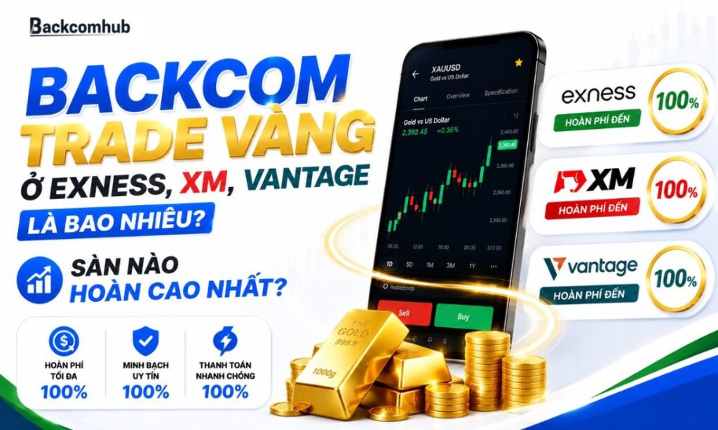 Backcom trade vàng ở Exness, XM, Vantage là bao nhiêu? Sàn nào hoàn cao nhất? Backcom trade vàng ở Exness, XM, Vantage là bao nhiêu? Sàn nào hoàn cao nhất?