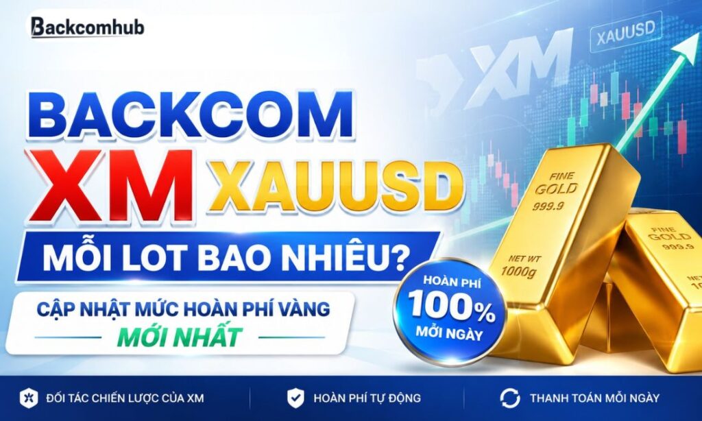 Backcom XM XAUUSD Mỗi Lot Bao Nhiêu? Cập Nhật Mức Hoàn Phí Vàng Mới Nhất