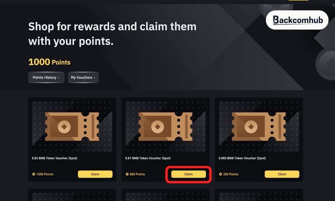 Sử dụng voucher sàn tặng để nhận backcom spot 