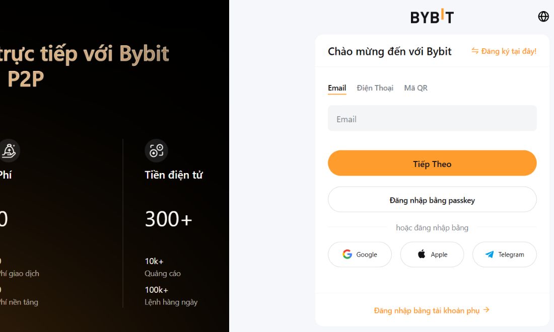 Trước tiên cần truy cập vào tài khoản Bybit