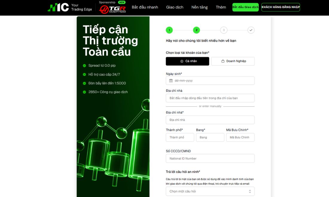 Tiếp tục điền các thông tin khác mà hệ thống yêu cầu
