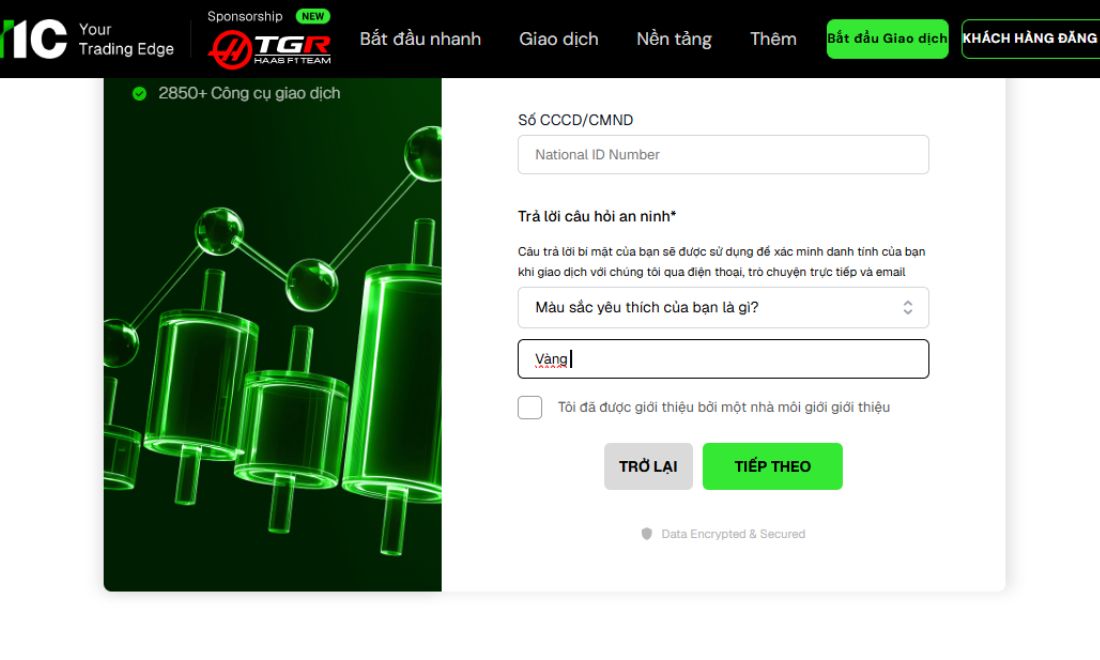 Điền mã đối tác IC Markets