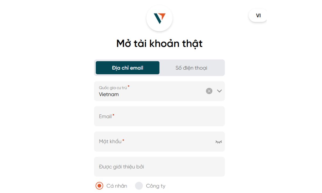 Mã đối tác Vantage là mã mà người dùng cần điền vào form đăng ký nếu muốn nhận hoàn phí trong các lệnh giao dịch sau này