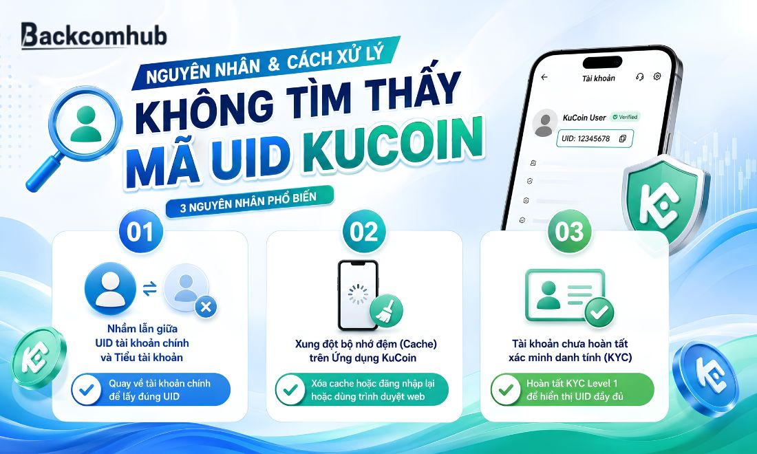 Nguyên nhân và cách xử lý khi không tìm thấy mã UID tài khoản Kucoin
