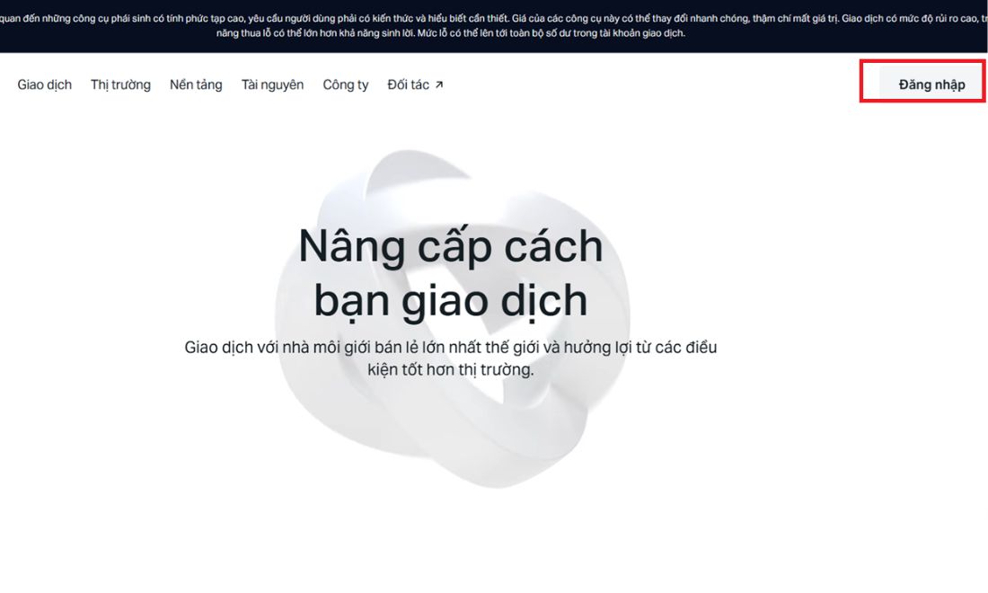 Ấn vào ô "Đăng nhập"