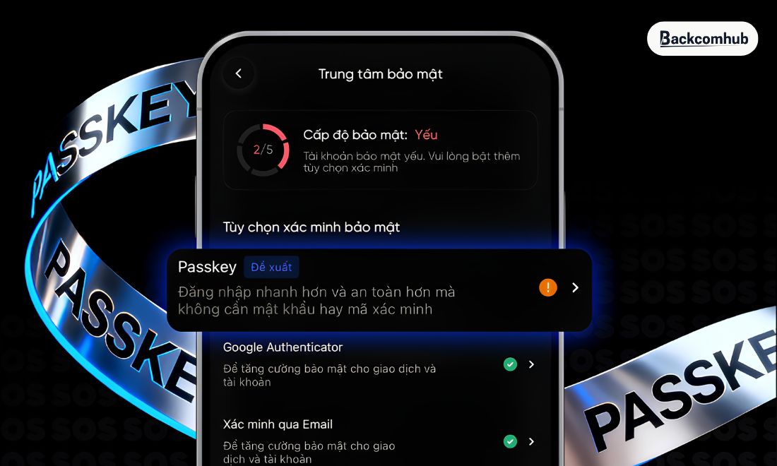 Passkey bingx là phương thức xác thực qua vân tay hay khuôn mặt 