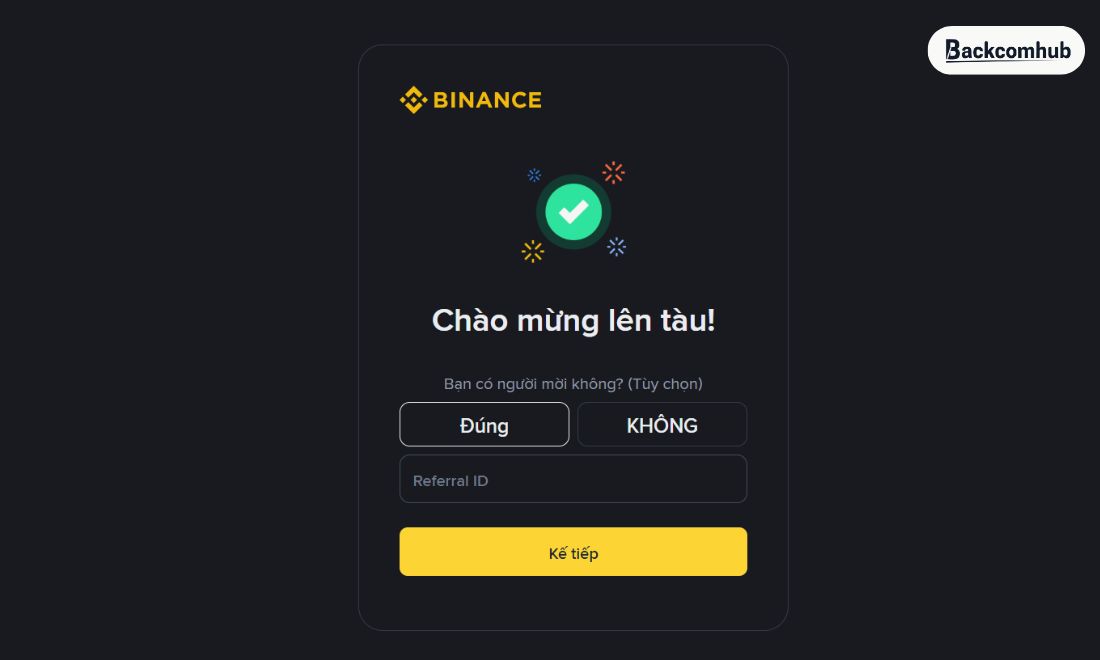 Điền mã GRO_28502_6QM91 thủ công vào ô Referral ID khi màn hình hiển thị thông báo "Bạn có người mời không"
