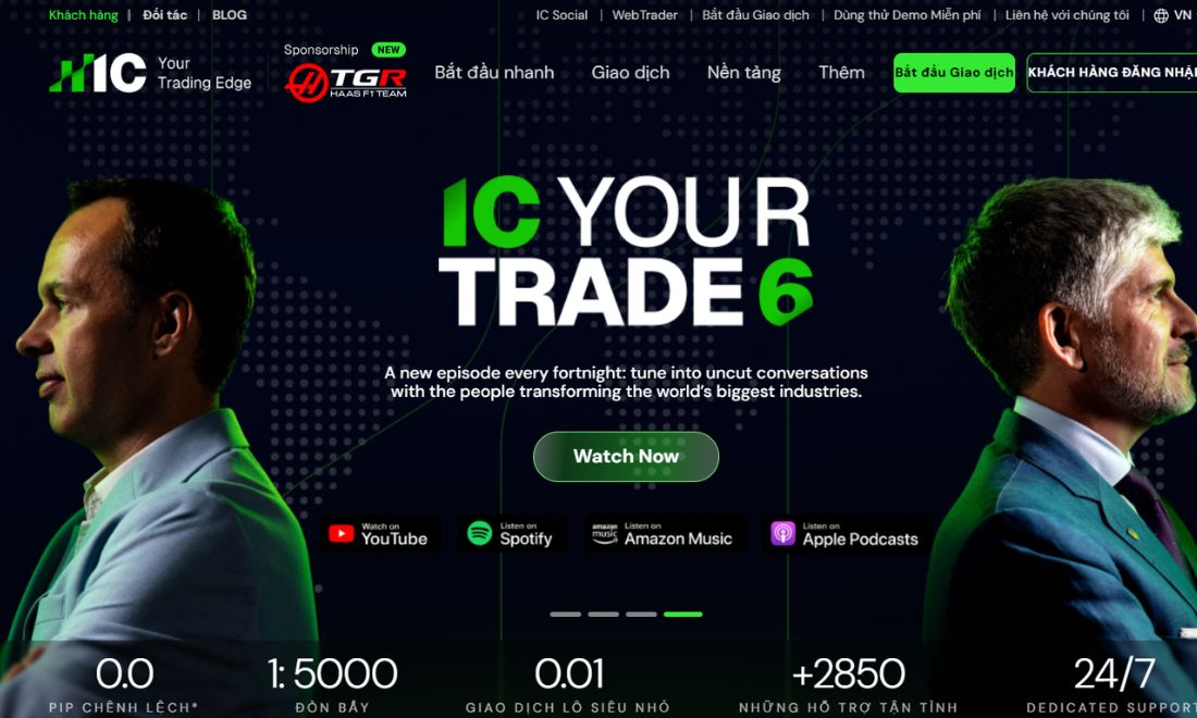 Truy cập vào trang chủ chính thức của IC Markets