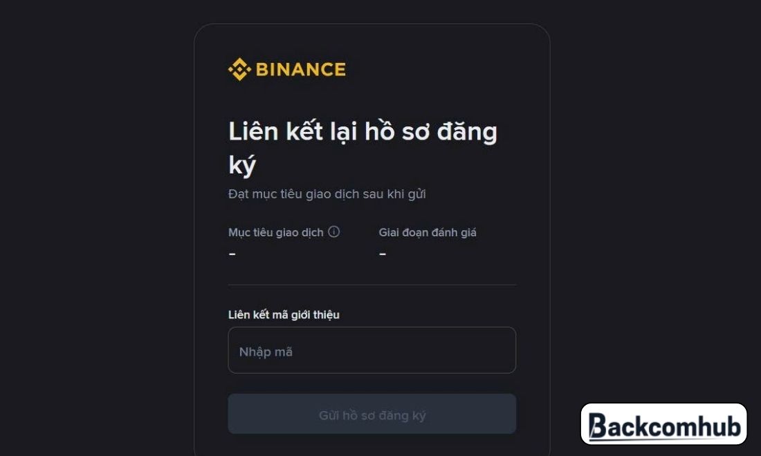 Nếu tài khoản của bạn đủ điều kiện để bổ sung ref của IB thì màn hình sẽ hiển thị như trên 