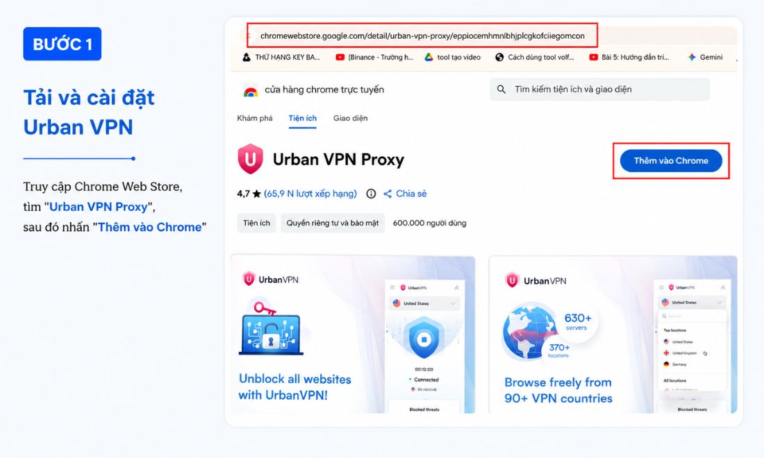 Tải và cài đặt ứng dụng Urban VPN 