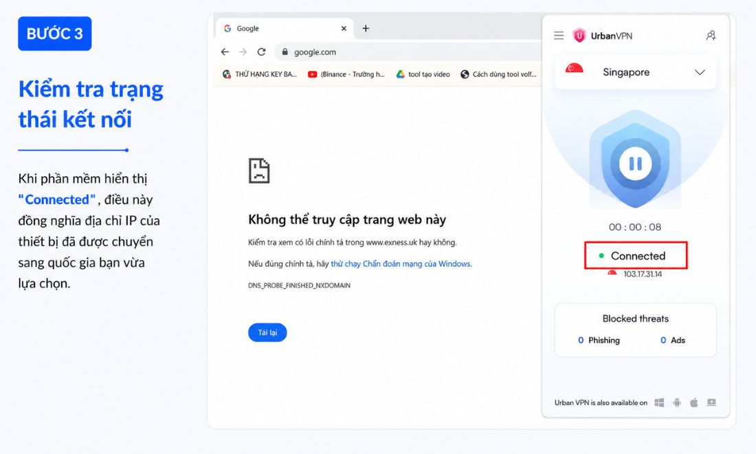 Kiểm tra trạng thái kết nối