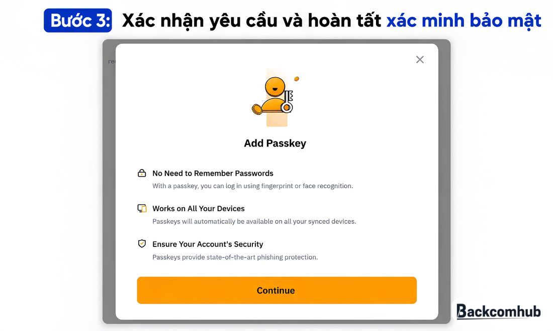 Xác nhận yêu cầu và hoàn tất xác minh bảo mật