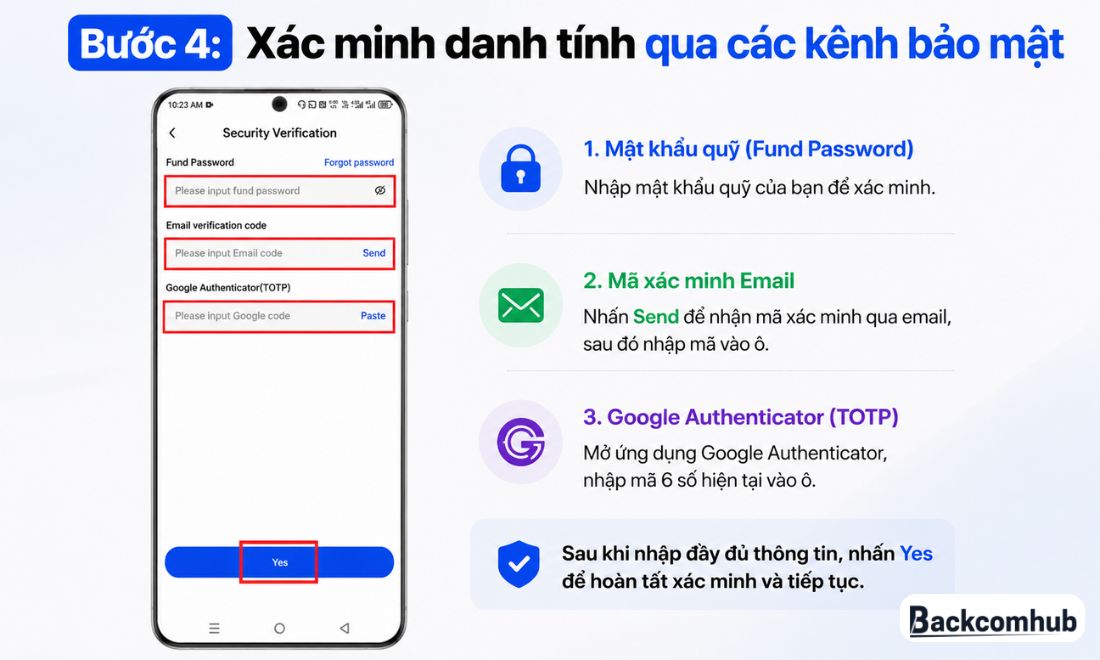 Xác minh danh tính qua các kênh bảo mật