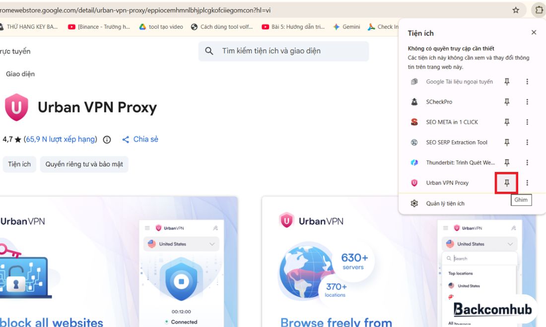 Ghim Urban VPN Proxy để dễ tìm
