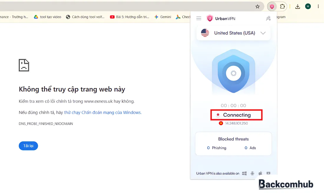 Urban VPN đang chạy