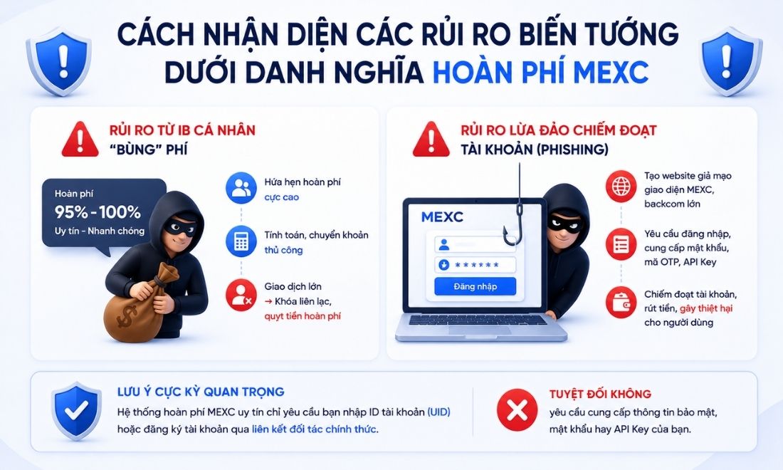 Các dấu hiệu giúp nhà đầu tư nhận diện được một IB cung cấp chương trình hoàn phí giao dịch Mexc thiếu uy tín 