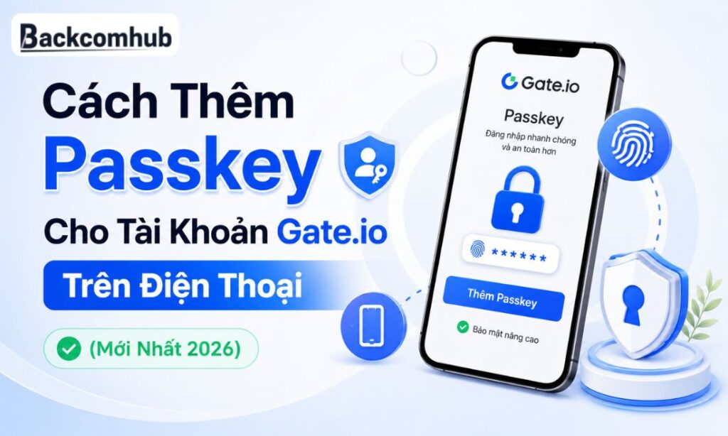 Cách Thêm Passkey Cho Tài Khoản Gate.io Trên Điện Thoại (Mới Nhất 2026) Cách Thêm Passkey Cho Tài Khoản Gate.io Trên Điện Thoại (Mới Nhất 2026)