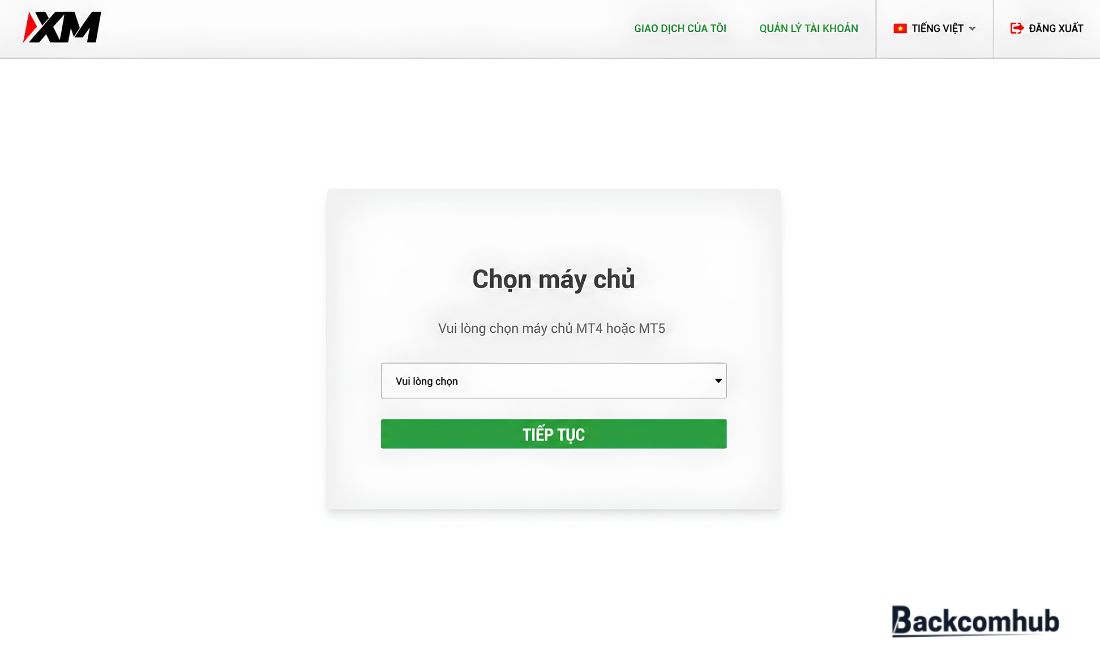 Chọn máy chủ