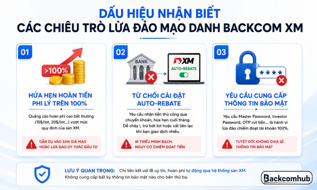 Cách giúp trader nhận biết đâu là chương trình backcom lừa đảo trên sàn XM 