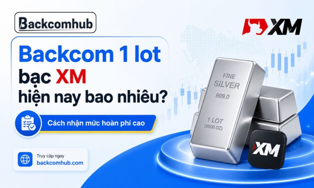 Backcom 1 lot bạc XM hiện nay bao nhiêu? Cách nhận mức hoàn phí cao