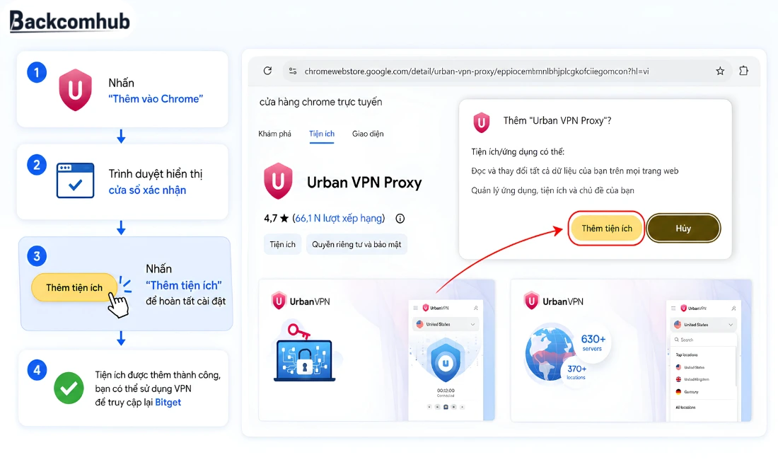 Tiếp theo cần thêm VPN vào làm tiện ích cho dễ tìm 