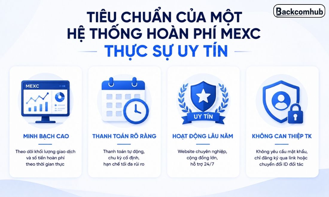 Tiêu chuẩn của một hệ thống hoàn phí MEXC thực sự uy tín