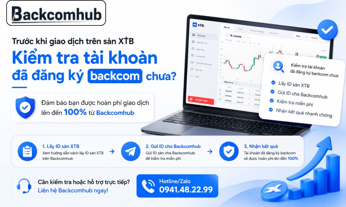 Trước khi đặt lệnh giao dịch đầu tiên trên XTB qua xStation, trader cần kiểm tra xem tài khoản đã đăng ký nhận backcom hay chưa 