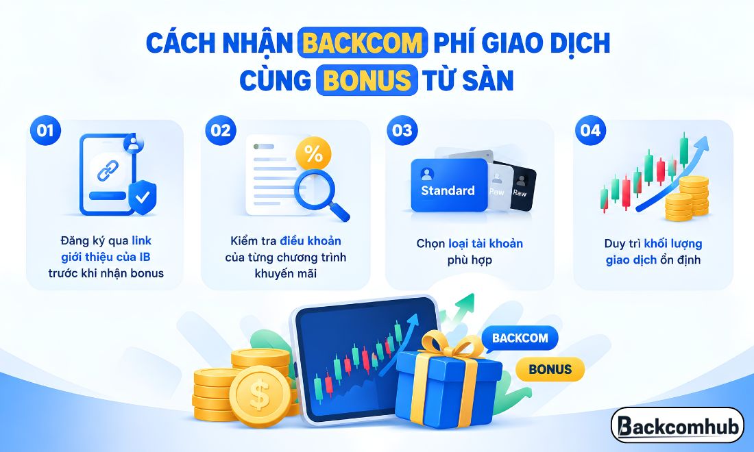 Cách giúp trader vừa được nhận tiền backcom từ IB, vừa được nhận thưởng từ chương trình khuyến mãi của sàn 
